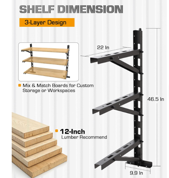 Heavy Duty Steel Shelf Bracket