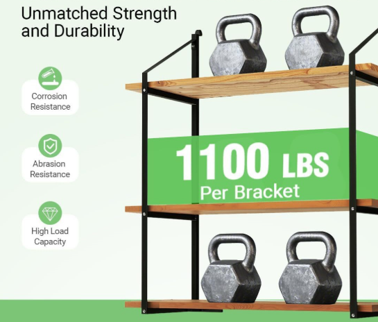 Heavy Duty Wall Mounted Storage Shelf Bracket