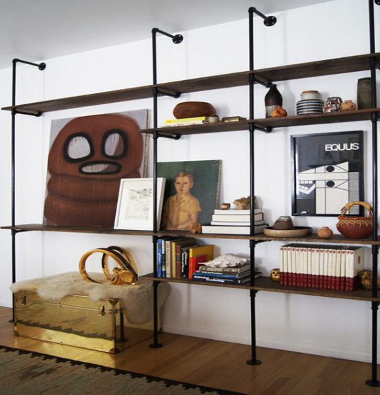 Industrial Pipe Shelf Bracket Set
